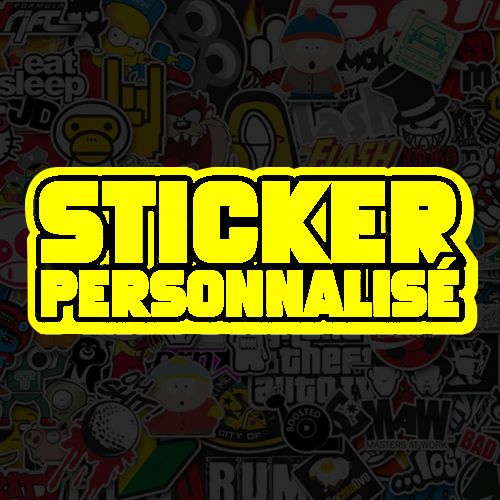 Sticker personnalisé fluo